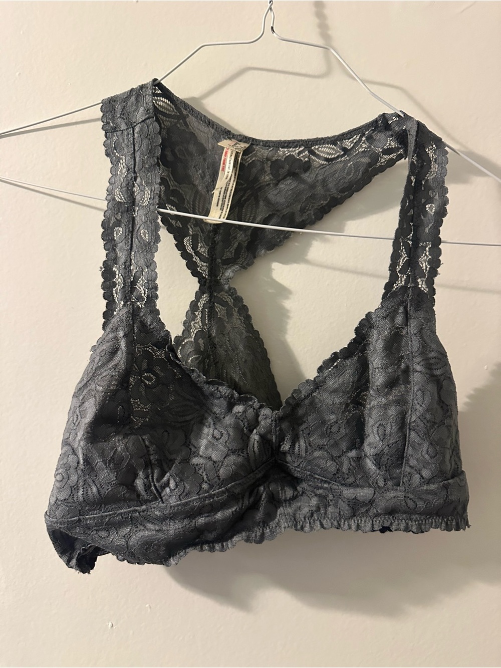 Free people Lace Racerback Bralette - Gray